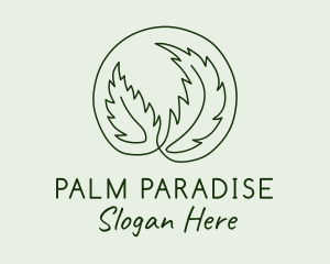 Organic Tropical Palm Leaf  logo