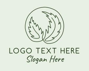 Palm - Organic Tropical Palm Leaf logo design