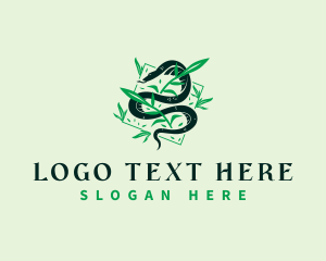 Boho Leaves Snake logo