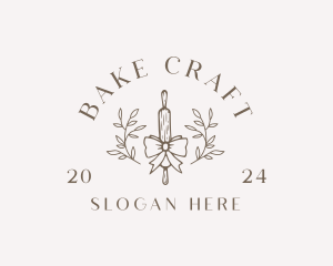 Baking Ribbon Rolling Pin logo design