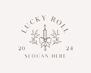 Baking Ribbon Rolling Pin logo design