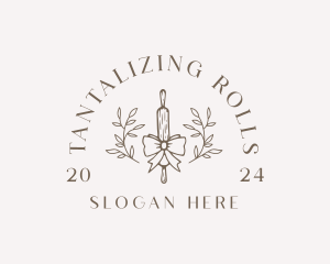 Baking Ribbon Rolling Pin logo design