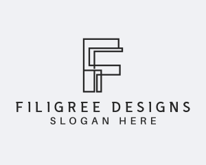 Architect Contractor Firm Letter F logo design