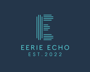 Cyber Data Neon Letter E logo design