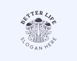 Herbal Fungus Mushroom Logo