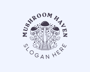 Herbal Fungus Mushroom logo design