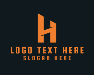 Industrial Construction Letter H logo