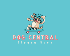 Helmet Skater Dog  logo design