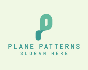 Digital Cyber Fintech Letter P logo