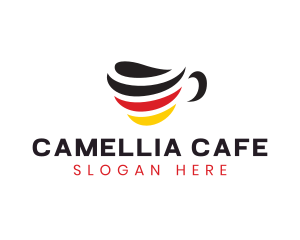 Germany Stripe Cafe logo design