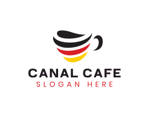 Germany Stripe Cafe logo design