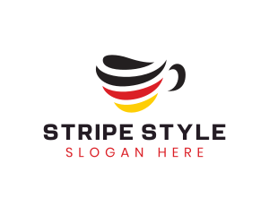 Germany Stripe Cafe logo design