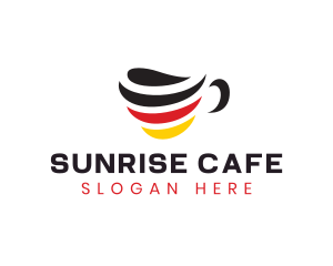 Germany Stripe Cafe logo design