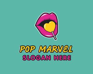 Sweet Lollipop Lips logo design