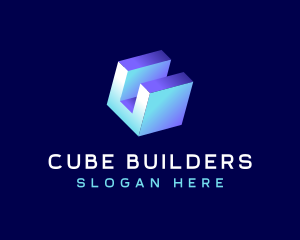 Artificial Intelligence Cube Technology logo design