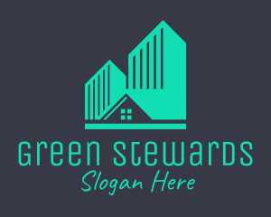 Green Apartment Housing  logo design