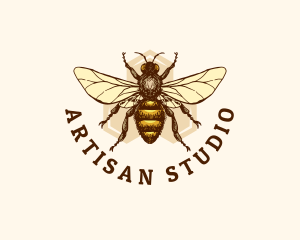 Honey Bee Apiary logo design