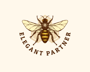 Honey Bee Apiary logo design