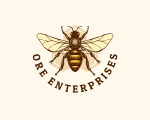 Honey Bee Apiary logo design