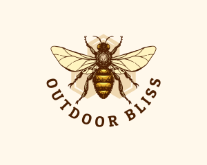 Honey Bee Apiary logo design