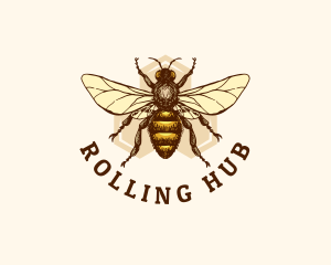 Honey Bee Apiary logo design