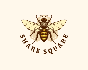 Honey Bee Apiary logo design