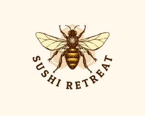 Honey Bee Apiary logo design