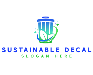 Sustainable Trash Bin logo design