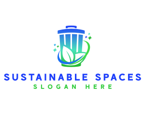 Sustainable Trash Bin logo design