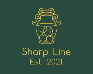 Lemonade Jar Line logo design