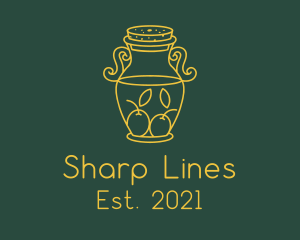 Lemonade Jar Line logo design