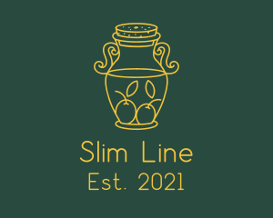 Lemonade Jar Line logo design