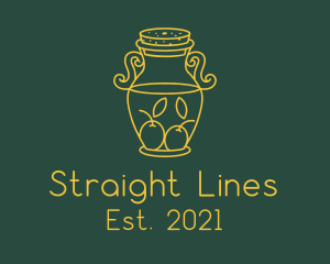 Lemonade Jar Line logo design