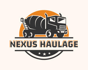 Cement Mixer Truck logo design