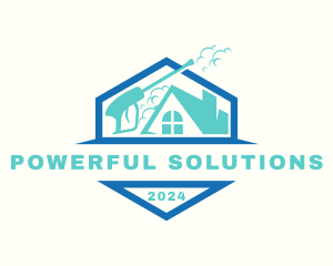 Power Washing Cleaning Sanitation logo design