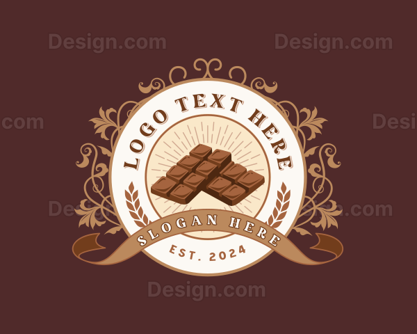 Chocolate Floral Ornament Logo