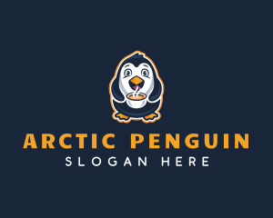 Coffee Penguin Cafe logo design