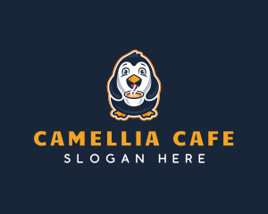 Coffee Penguin Cafe logo design