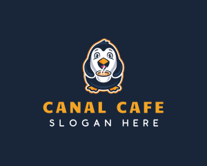 Coffee Penguin Cafe logo design