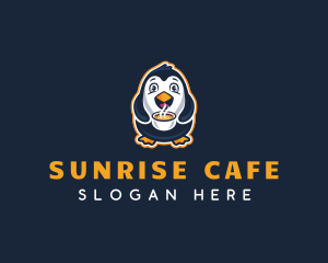 Coffee Penguin Cafe logo design