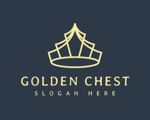 Minimalist Golden Tiara logo design