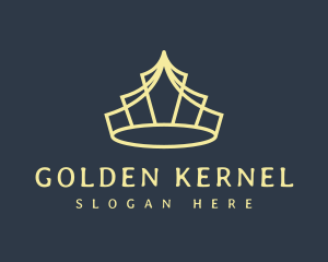 Minimalist Golden Tiara logo design