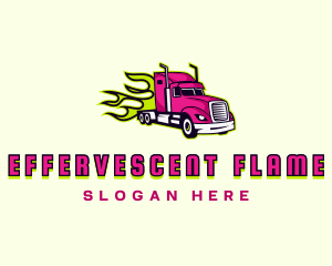 Flame Truck Logistics logo design