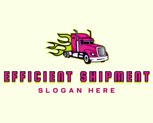 Flame Truck Logistics logo design