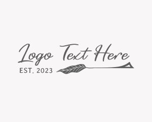 Leaf Banner Wordmark logo