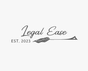 Leaf Banner Wordmark logo