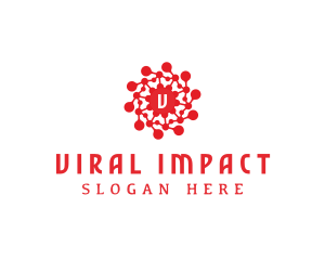 Infectious Virus Bacteria logo design