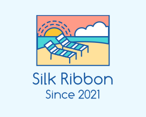 Summer Beach Sunbathing logo design