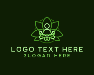 Lotus Yoga Person logo