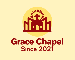 Chapel Light Crucifix logo design